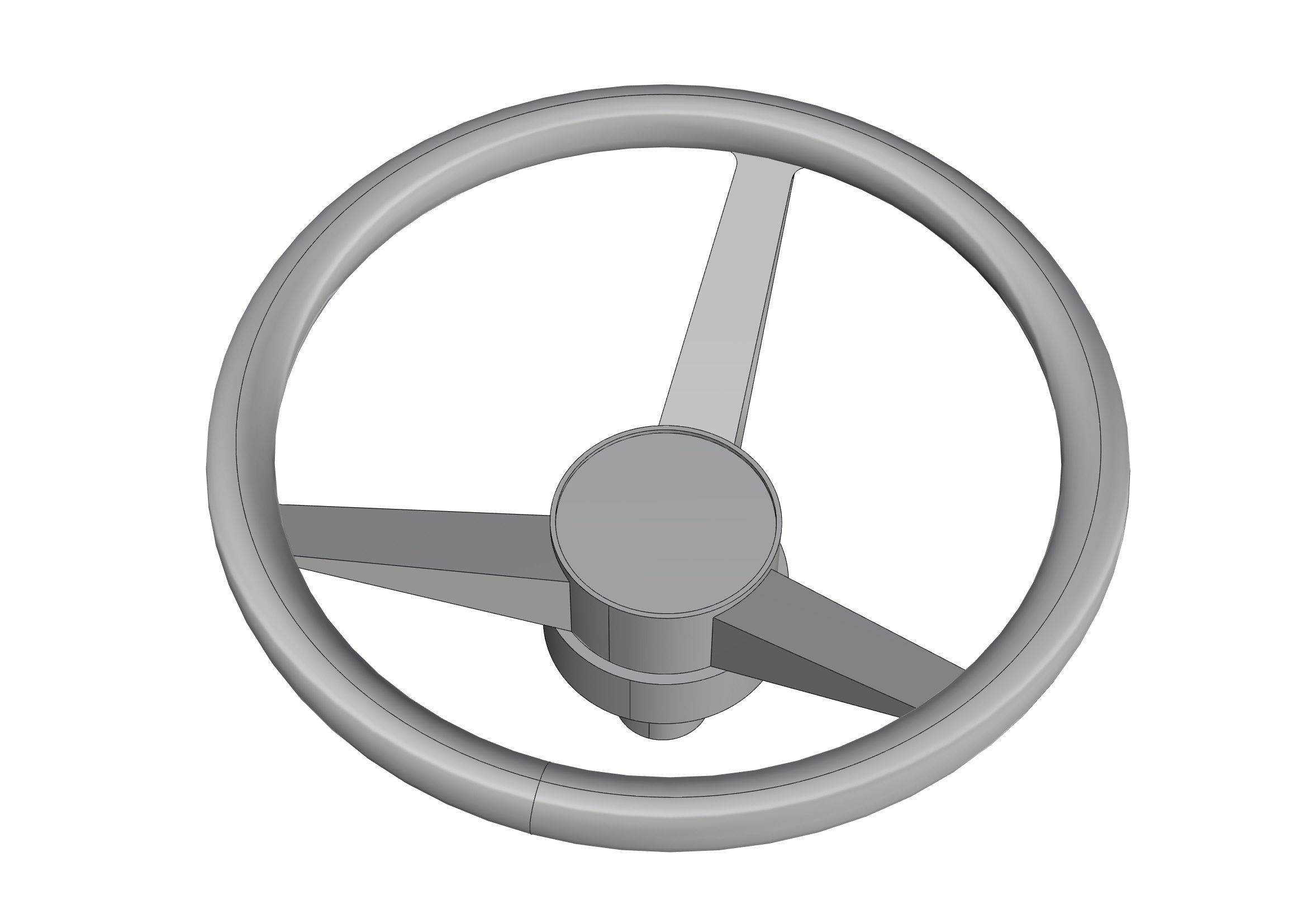 Steering Wheel  3D model_3