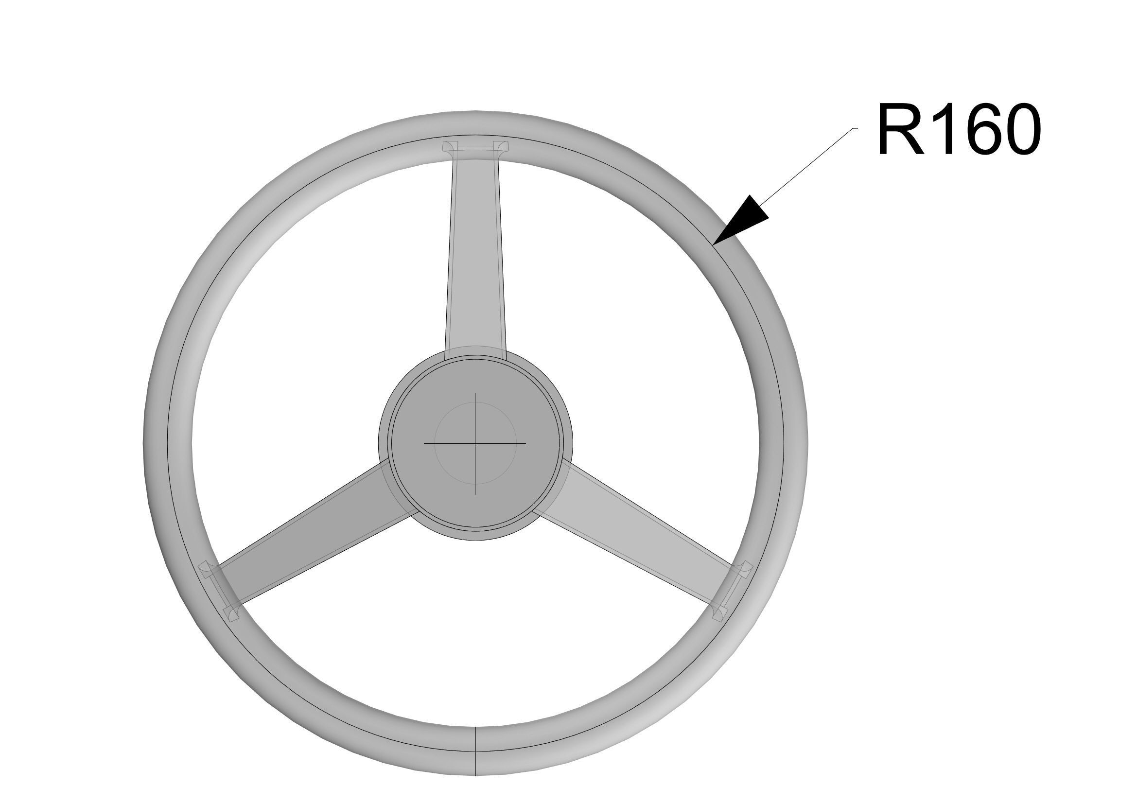 Steering Wheel  3D model_1