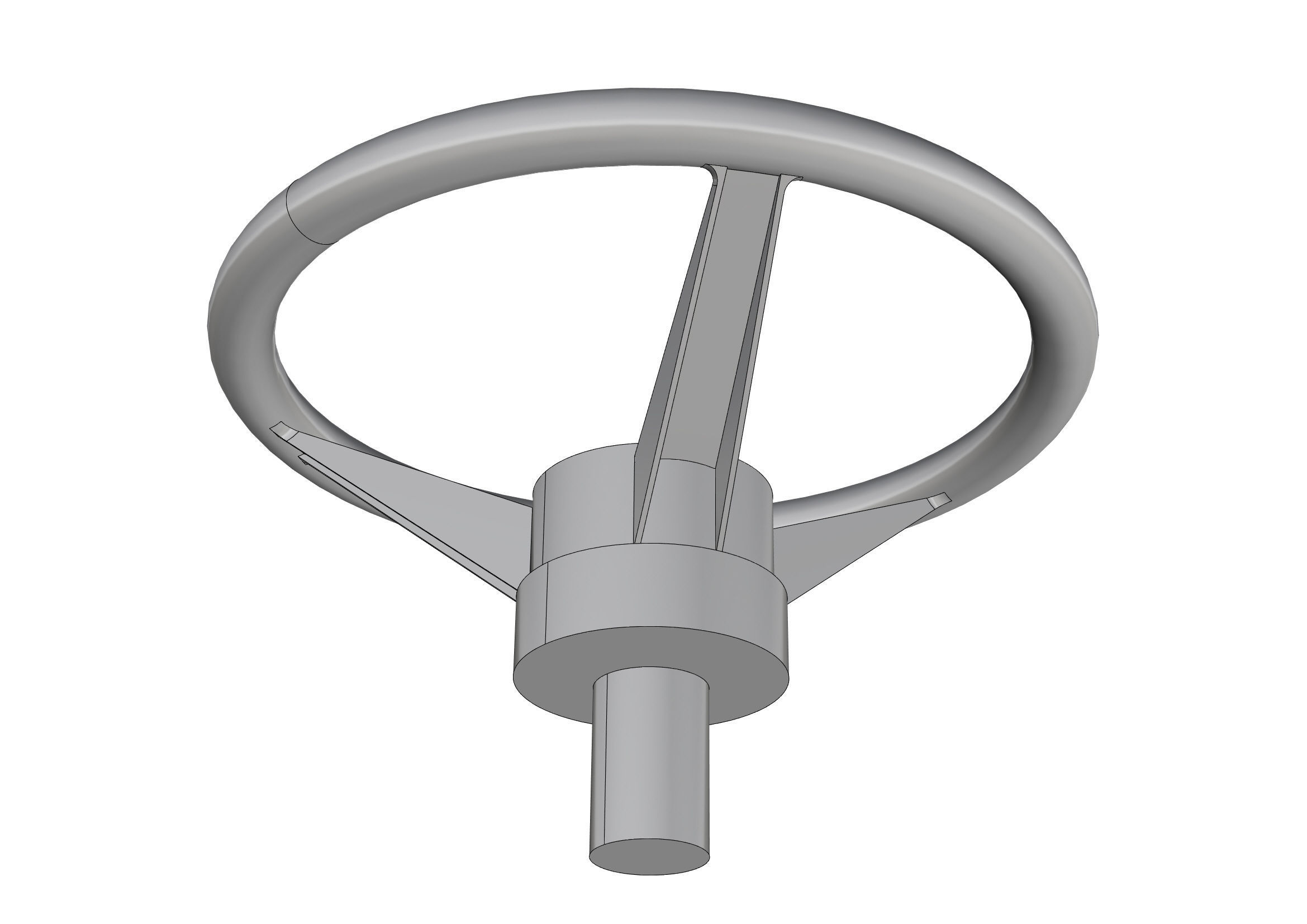 Steering Wheel  3D model_4