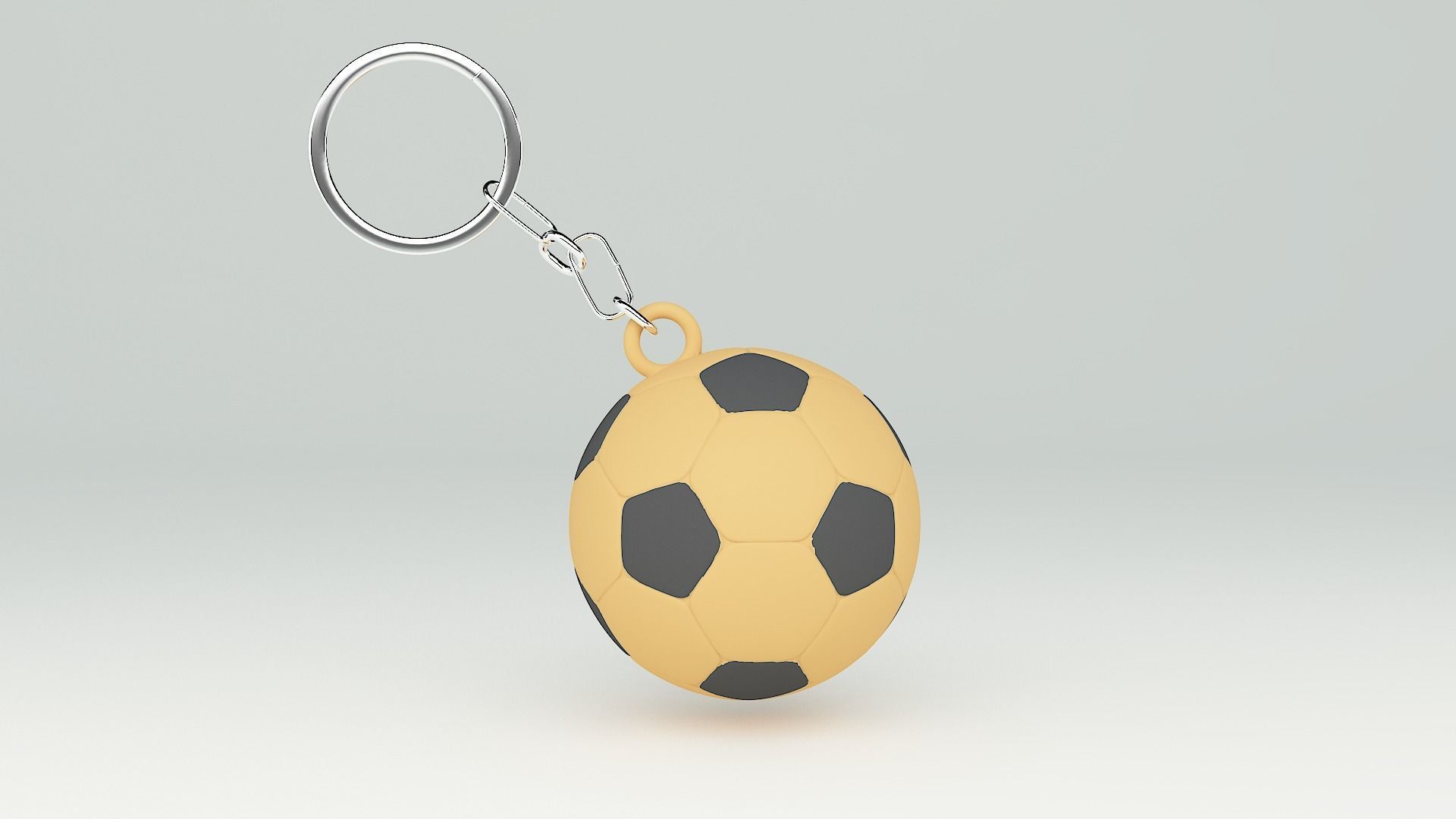 Soccer ball keychain 3D print model_10