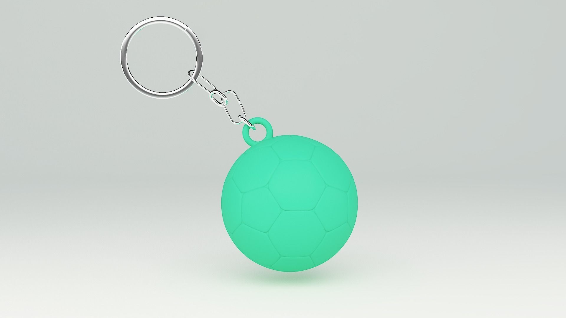 Soccer ball keychain 3D print model_7
