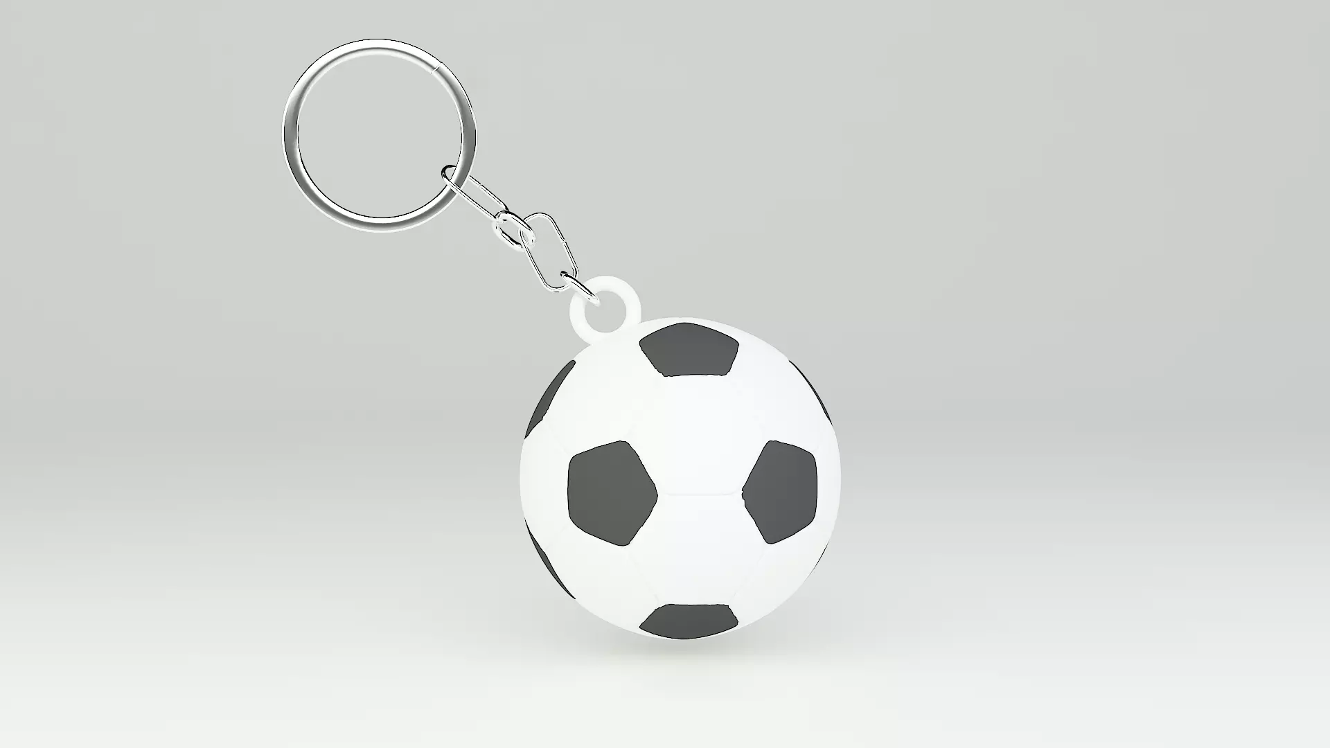 Soccer ball keychain 3D print model_0
