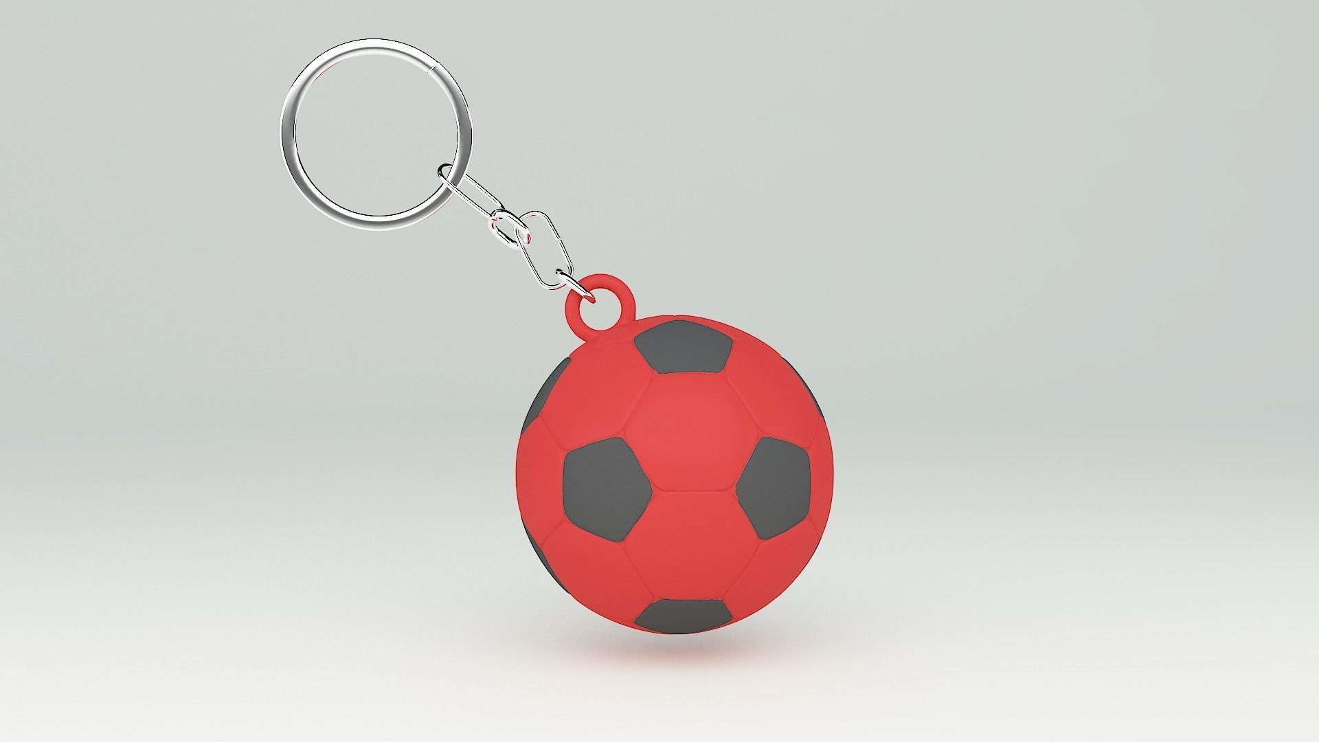 Soccer ball keychain 3D print model_3