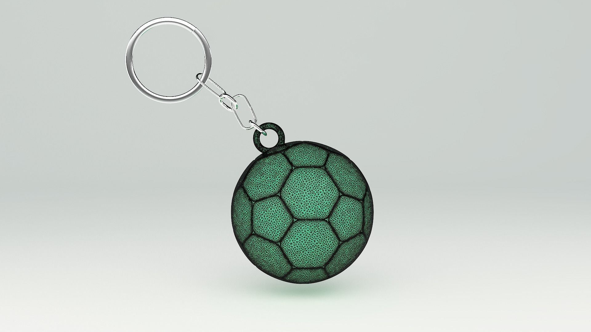 Soccer ball keychain 3D print model_8