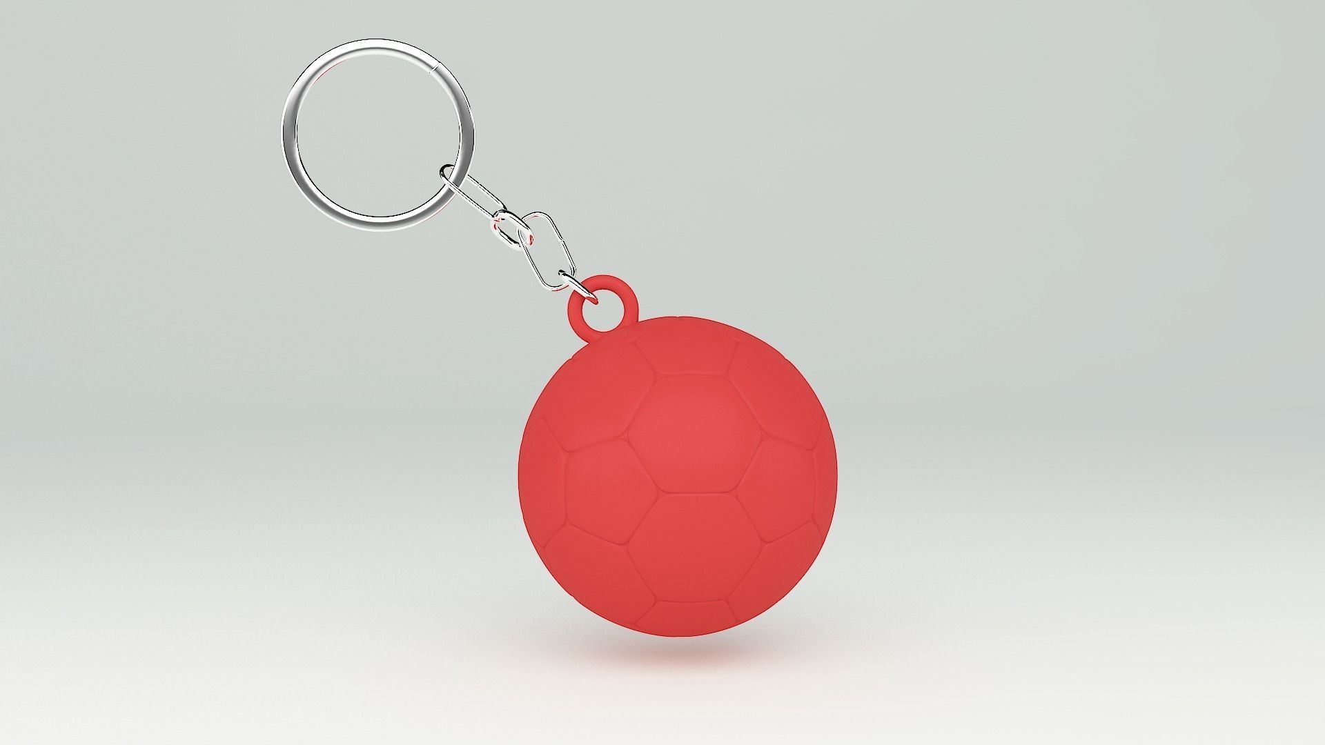 Soccer ball keychain 3D print model_4