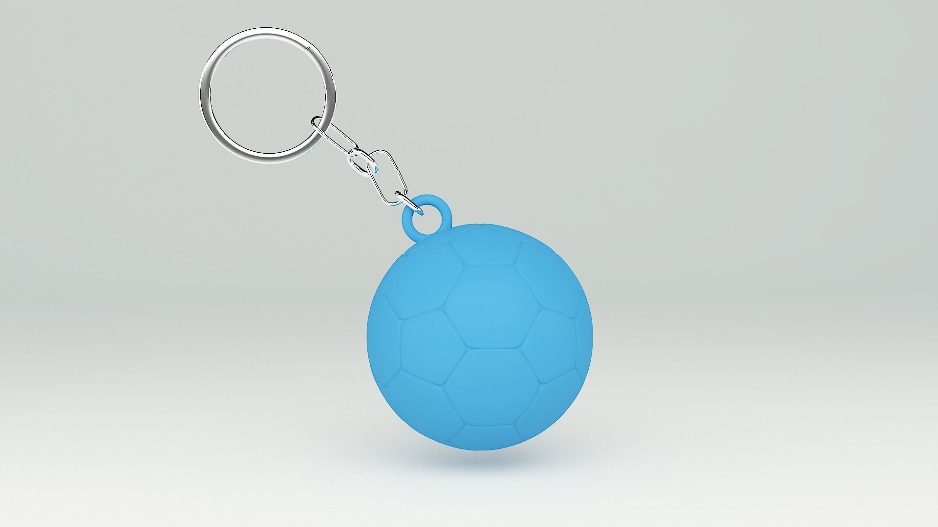 Soccer ball keychain 3D print model_6