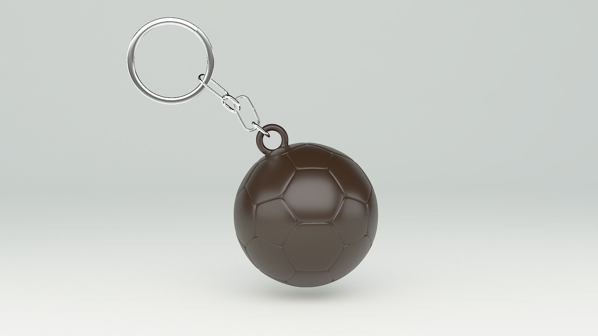 Soccer ball keychain 3D print model_1