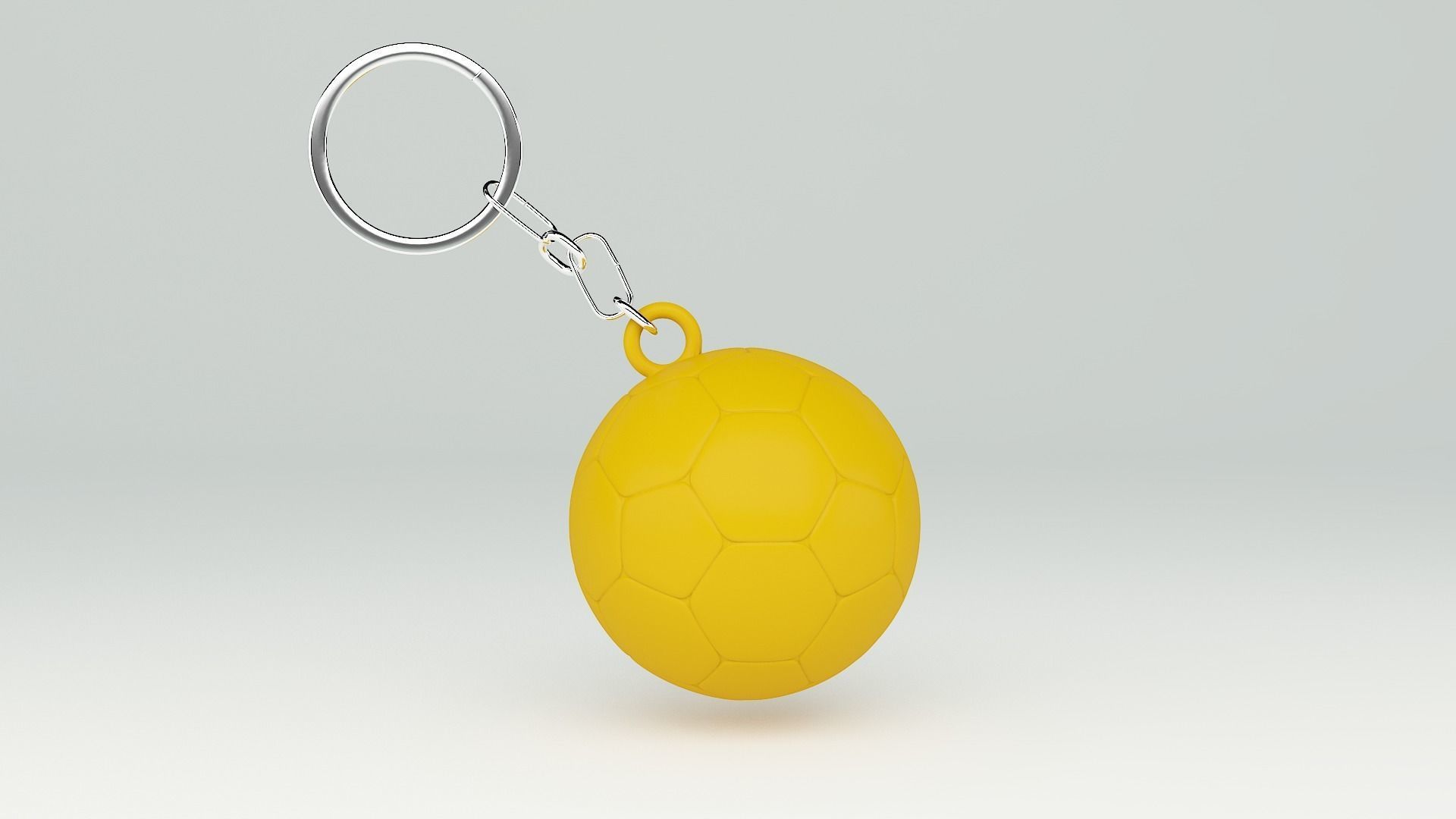 Soccer ball keychain 3D print model_2