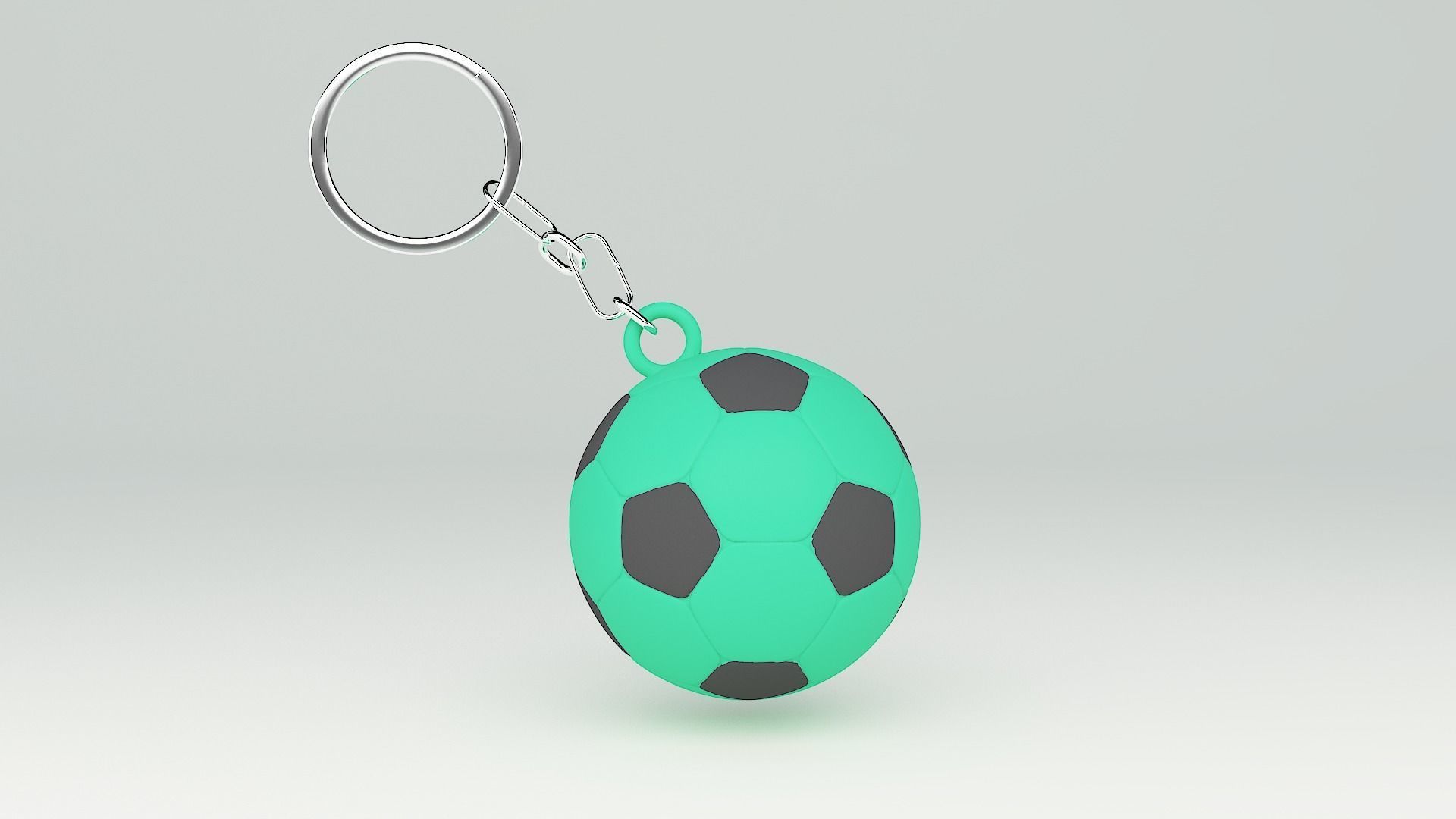 Soccer ball keychain 3D print model_9