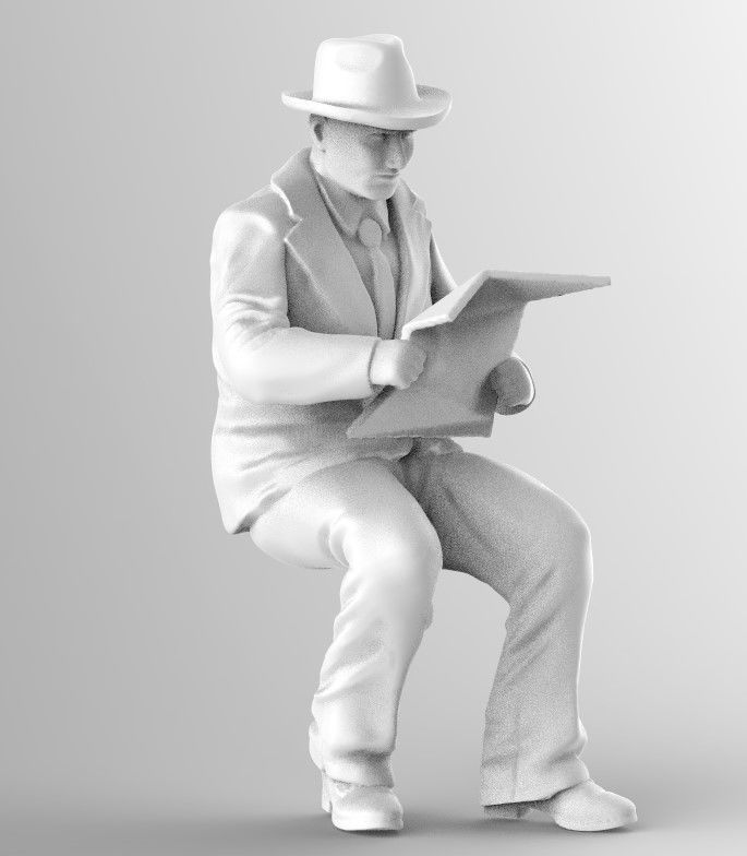 old man 3d model 3D print model_1