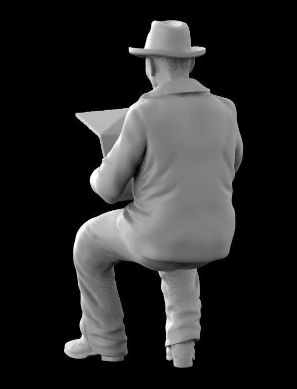 old man 3d model 3D print model_2