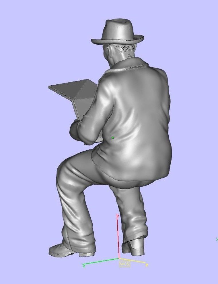old man 3d model 3D print model_5