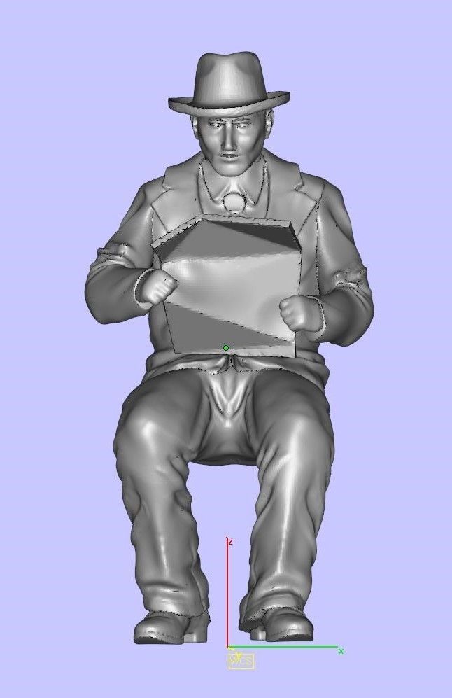 old man 3d model 3D print model_4