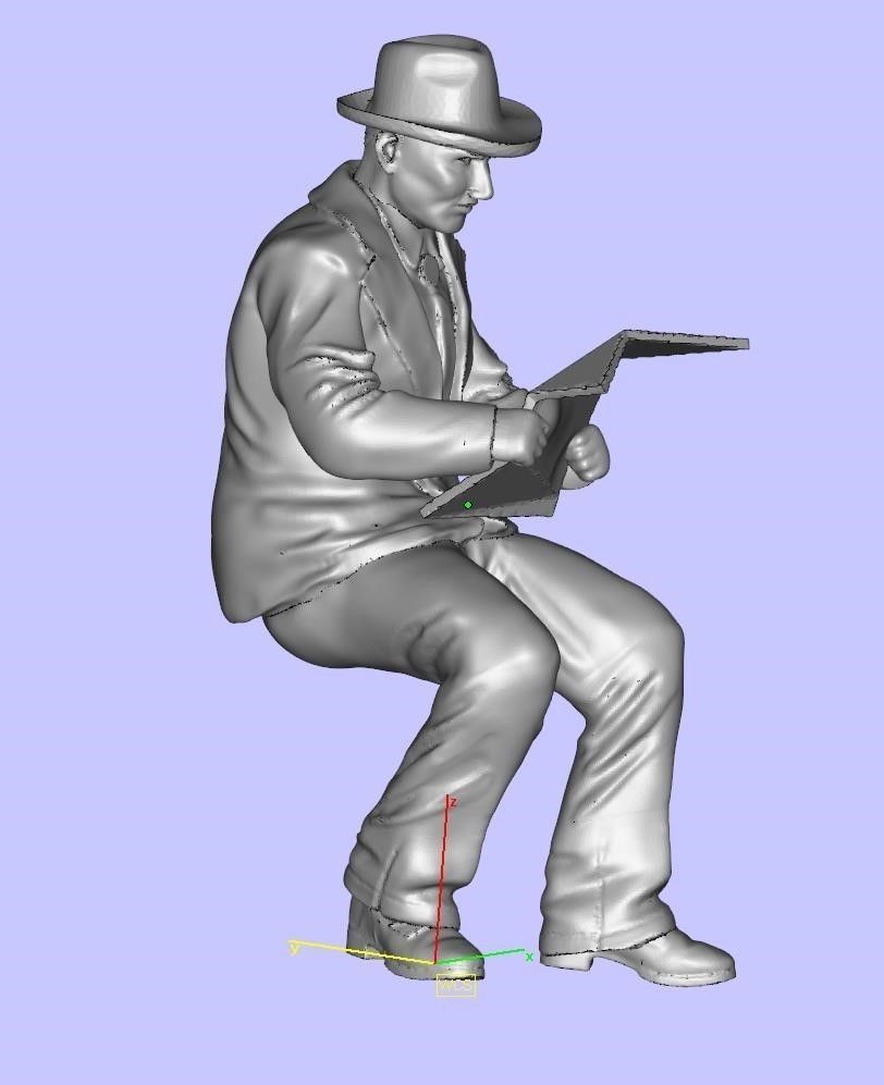 old man 3d model 3D print model_3