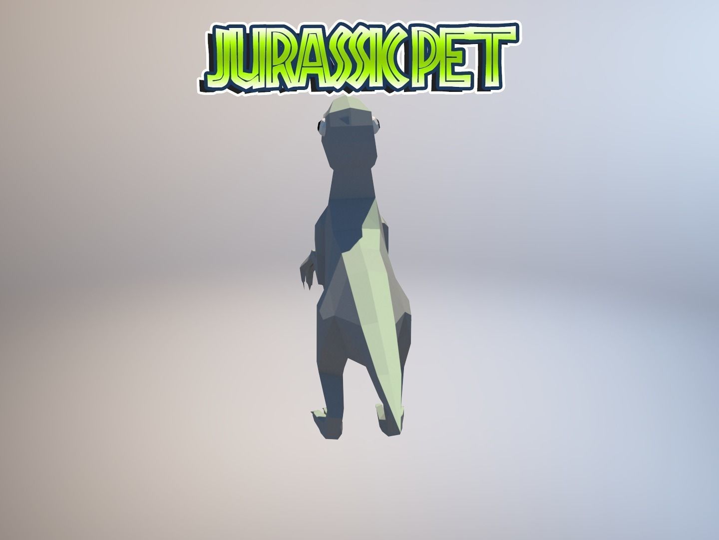 Velociraptor jurassic pet Low-poly 3D model_8