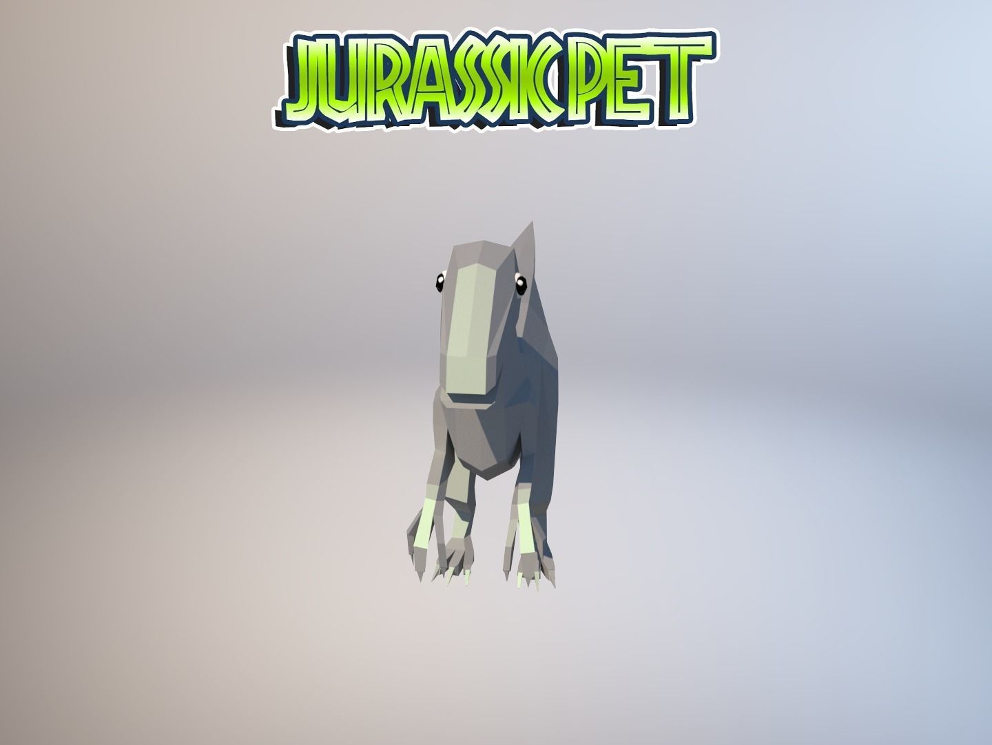 Velociraptor jurassic pet Low-poly 3D model_24