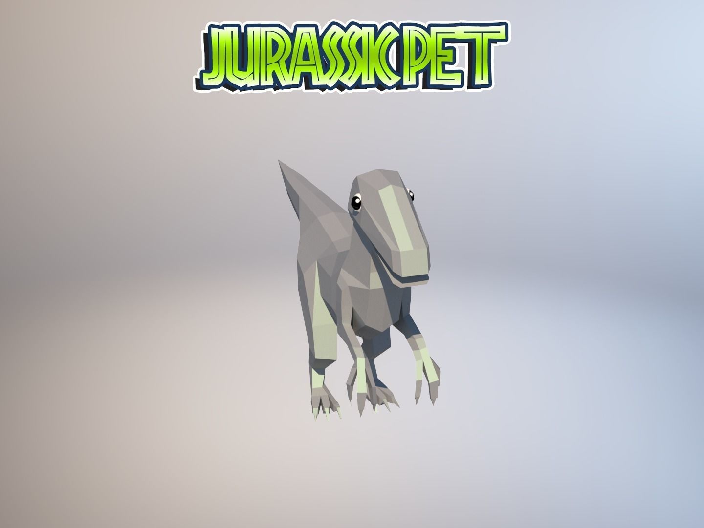 Velociraptor jurassic pet Low-poly 3D model_22