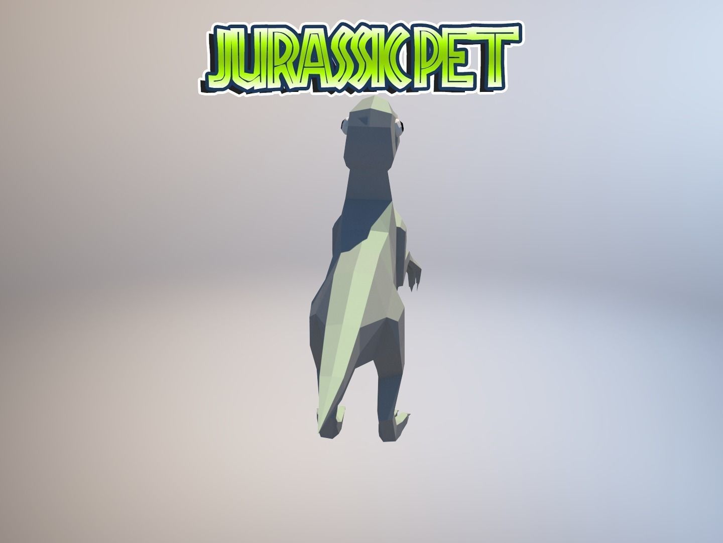 Velociraptor jurassic pet Low-poly 3D model_9