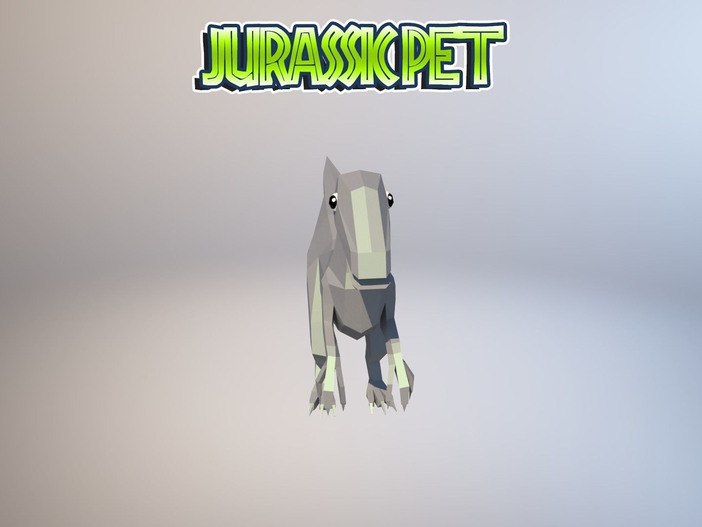 Velociraptor jurassic pet Low-poly 3D model_23