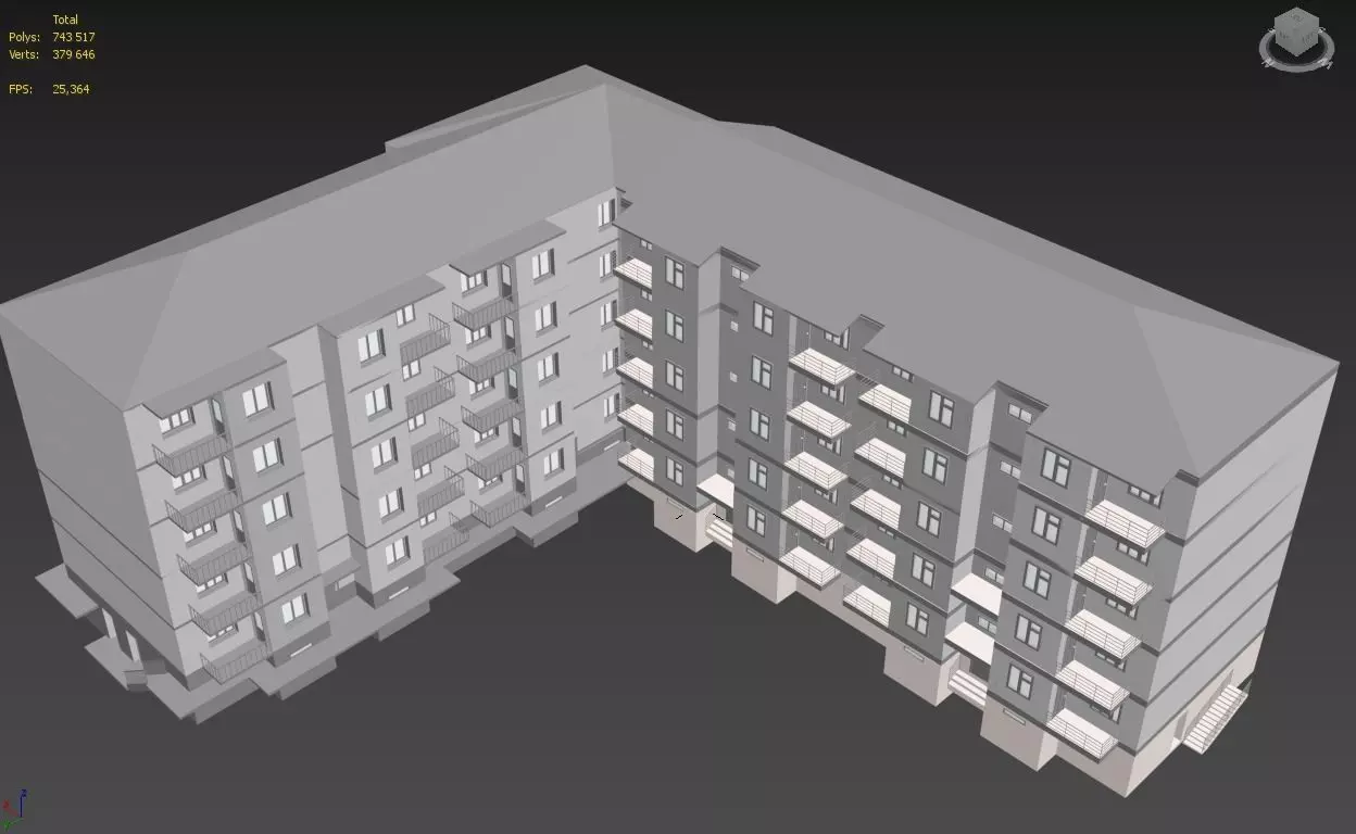 housing estate 3D model_0