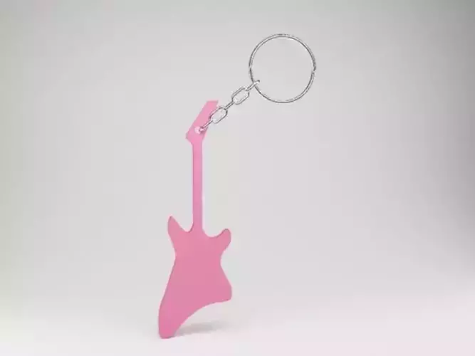 Guitar Keychain 7 3D print model