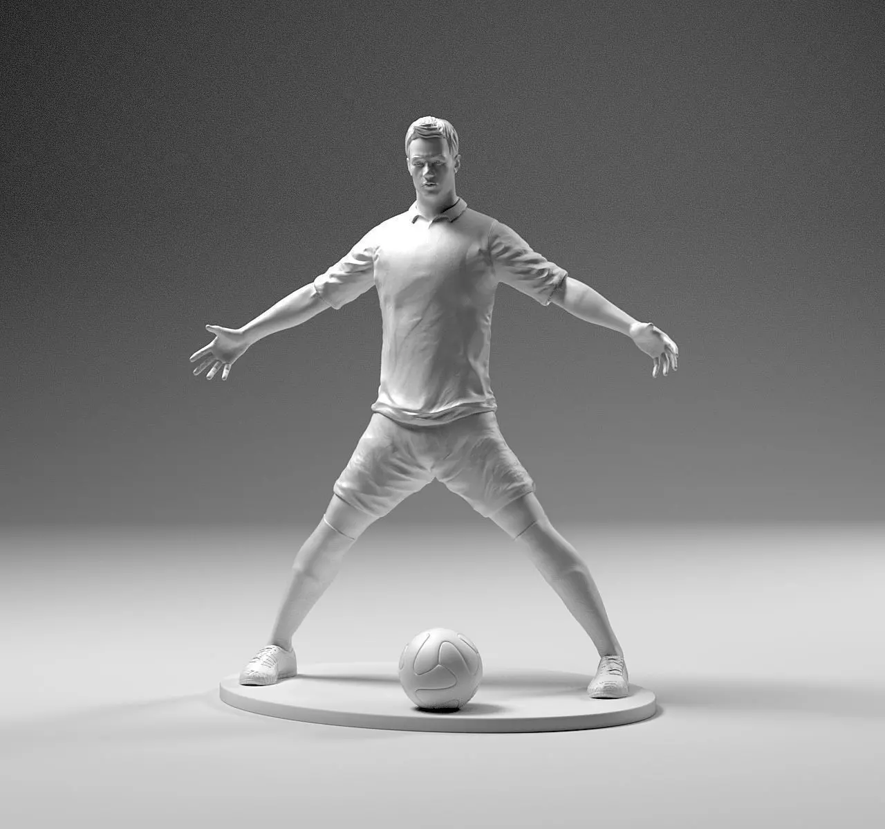 Footballer 02 PowerStand 01 STL 3D print model