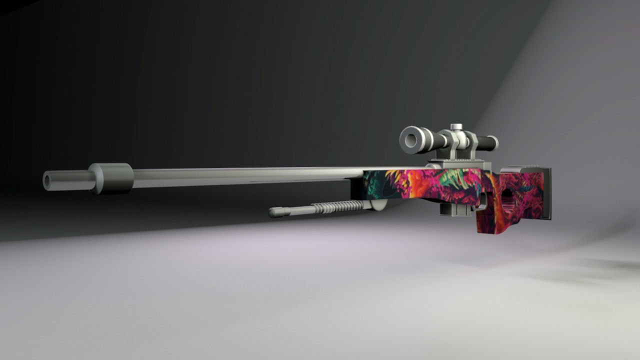 HYPERBEAST AWP SNIPER RIFFLE   Low Poly Low-poly 3D model_2