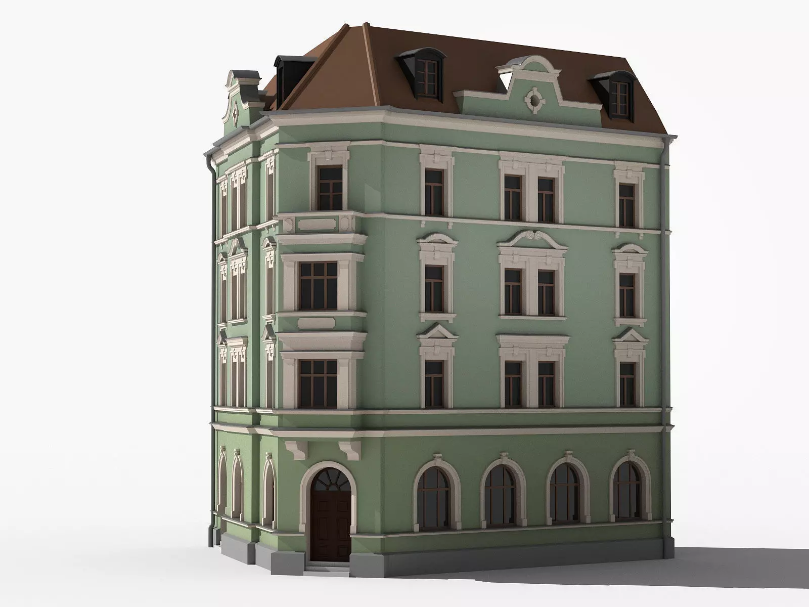 European residence 03 Low-poly 3D model