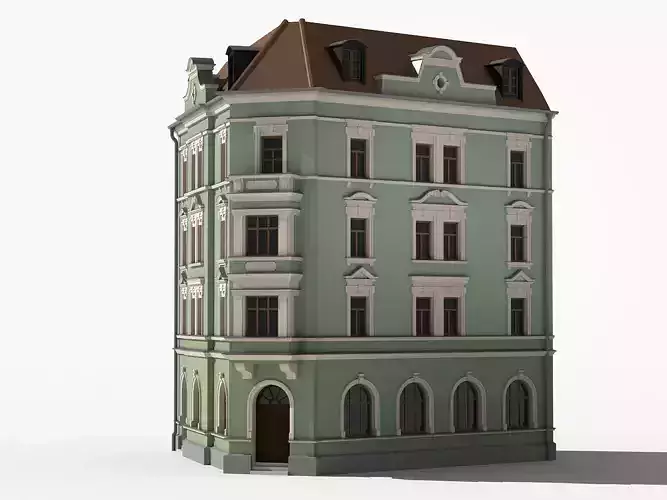 European residence 03 Low-poly 3D model