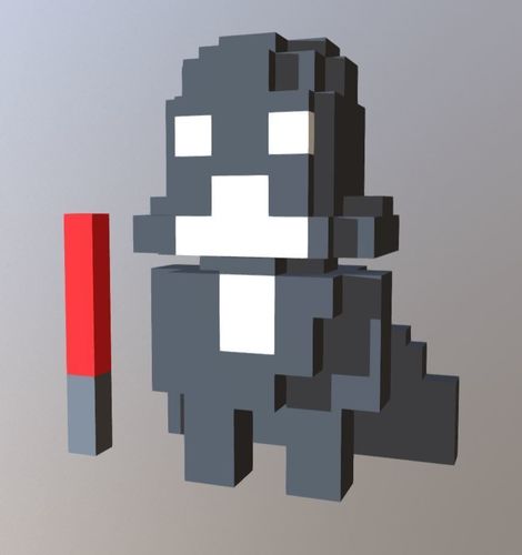 Darth Vader Voxel style  Low-poly 3D model