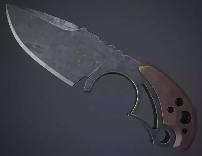 Fixed Blade Knife  Low-poly 3D model