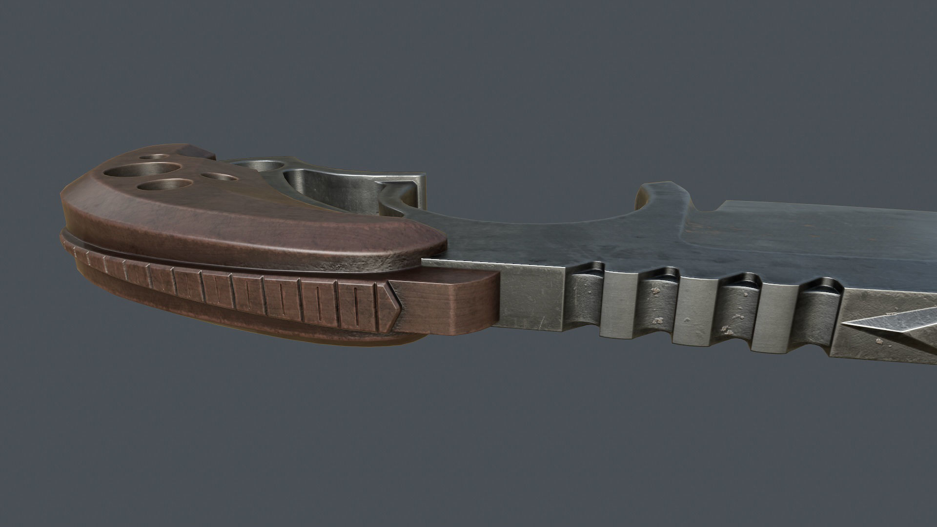 Fixed Blade Knife  Low-poly 3D model_10