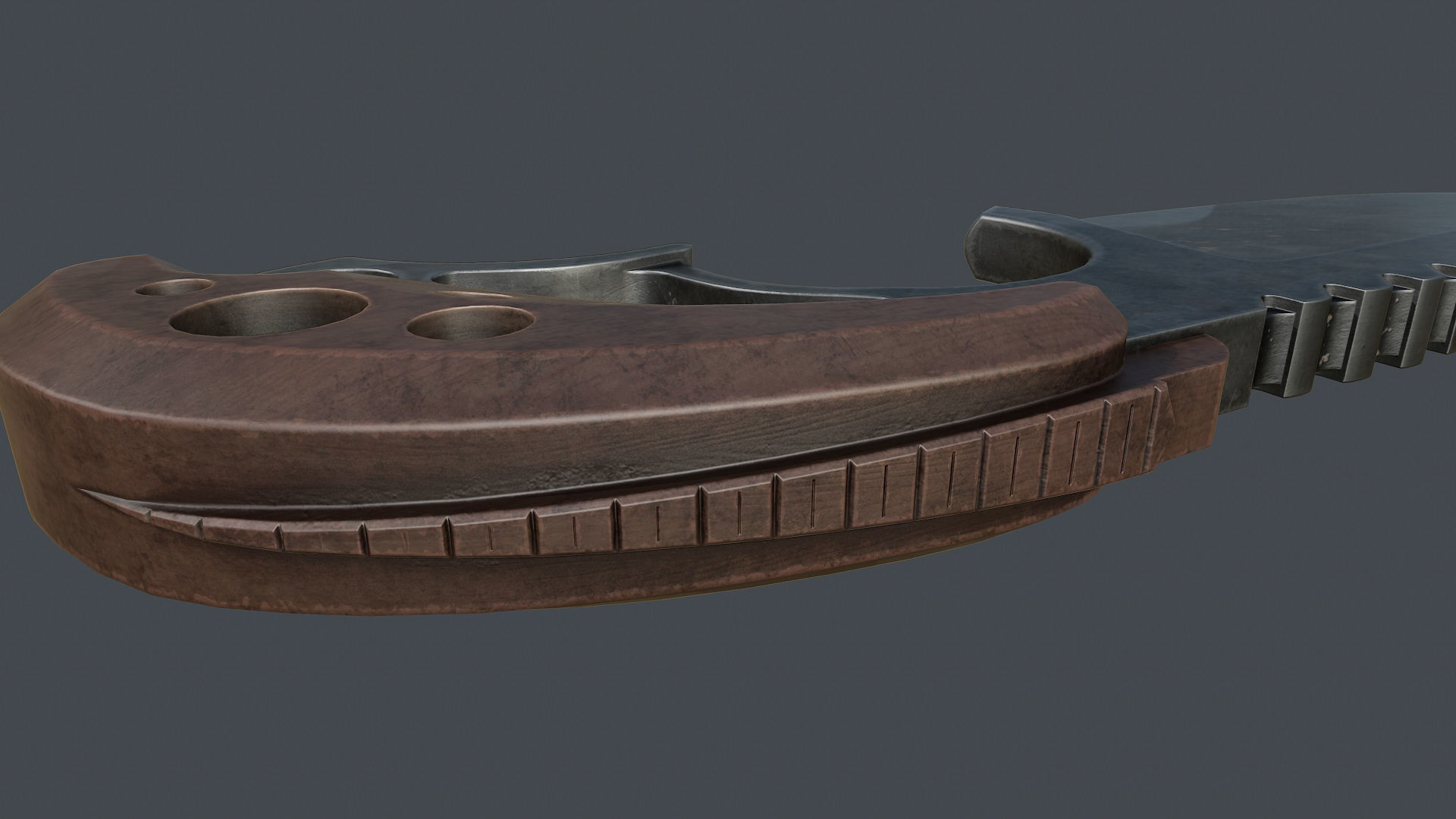 Fixed Blade Knife  Low-poly 3D model_4