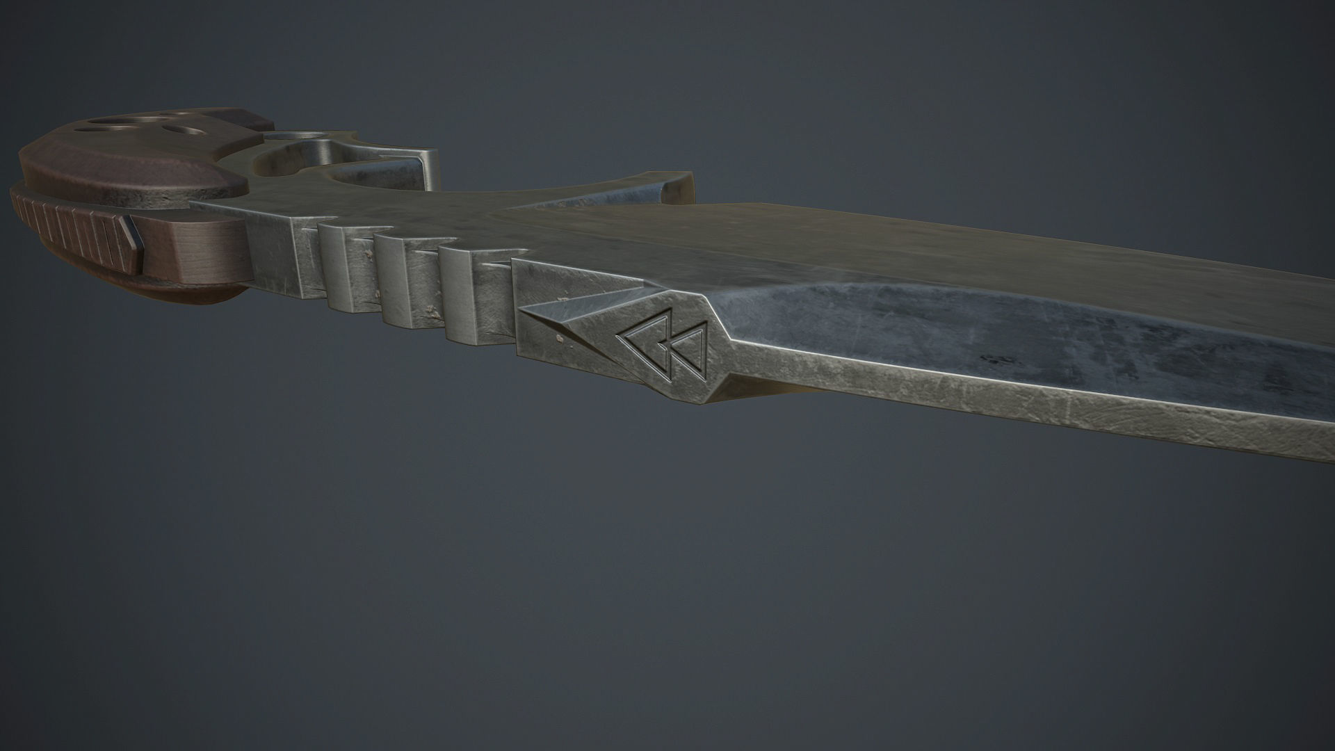 Fixed Blade Knife  Low-poly 3D model_5