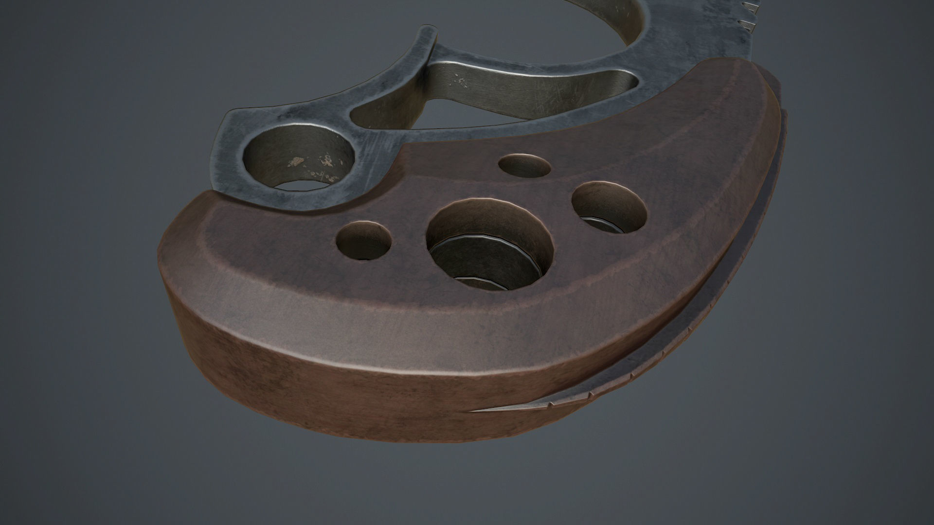 Fixed Blade Knife  Low-poly 3D model_11