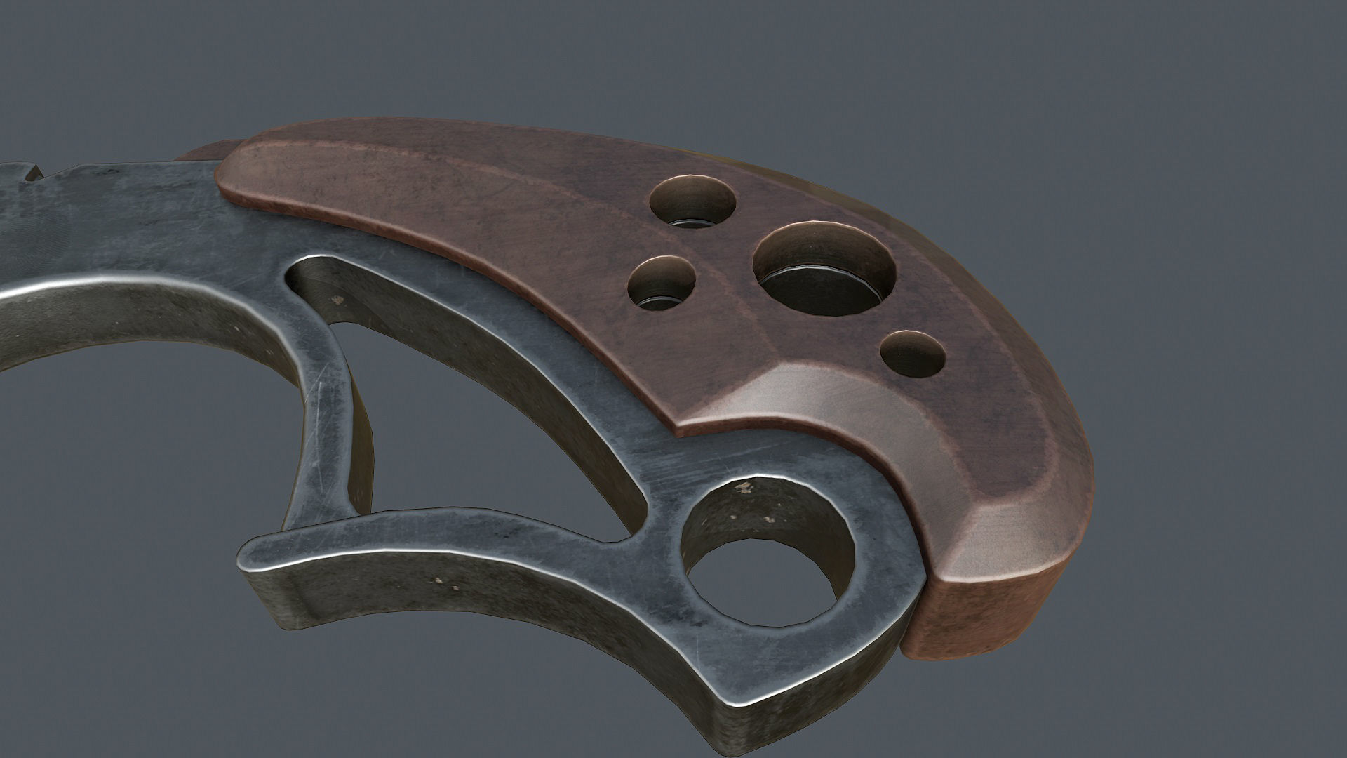 Fixed Blade Knife  Low-poly 3D model_9