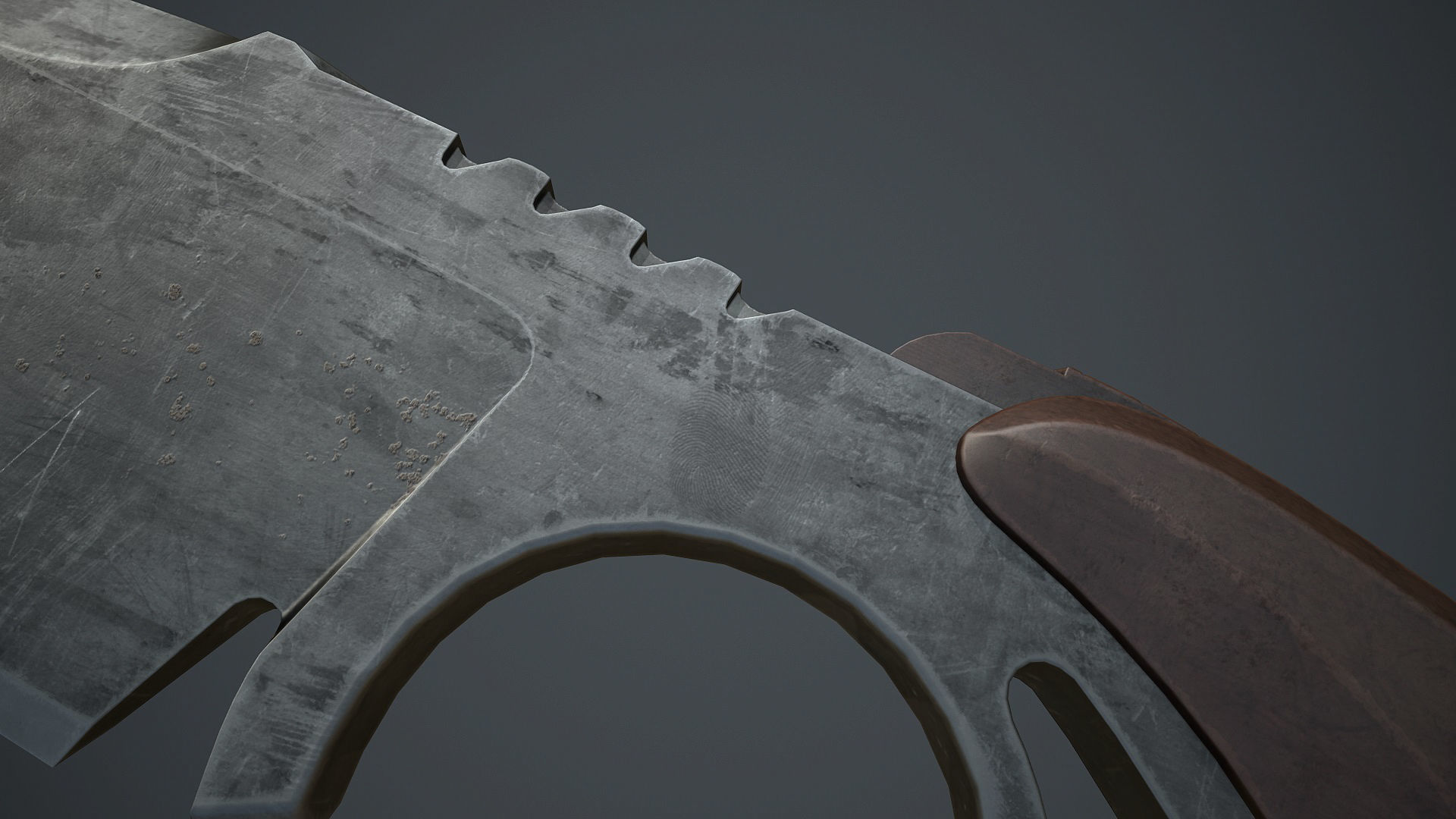 Fixed Blade Knife  Low-poly 3D model_2