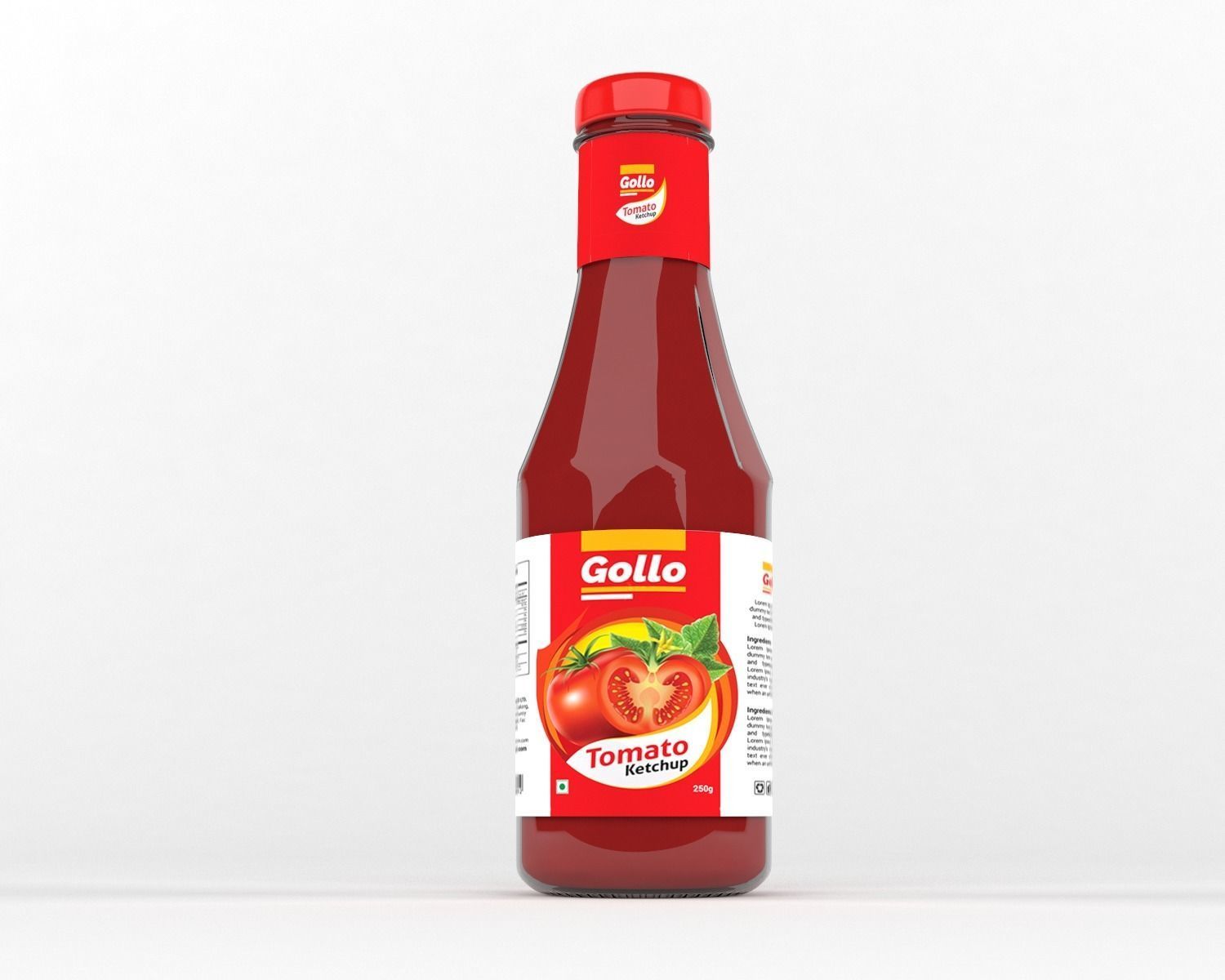 Ketchup Bottle 3D model_3