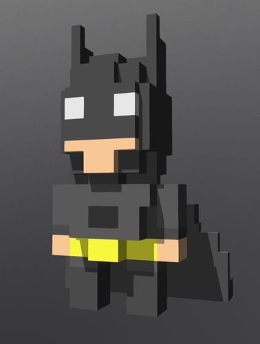 Batman voxel style  Low-poly 3D model