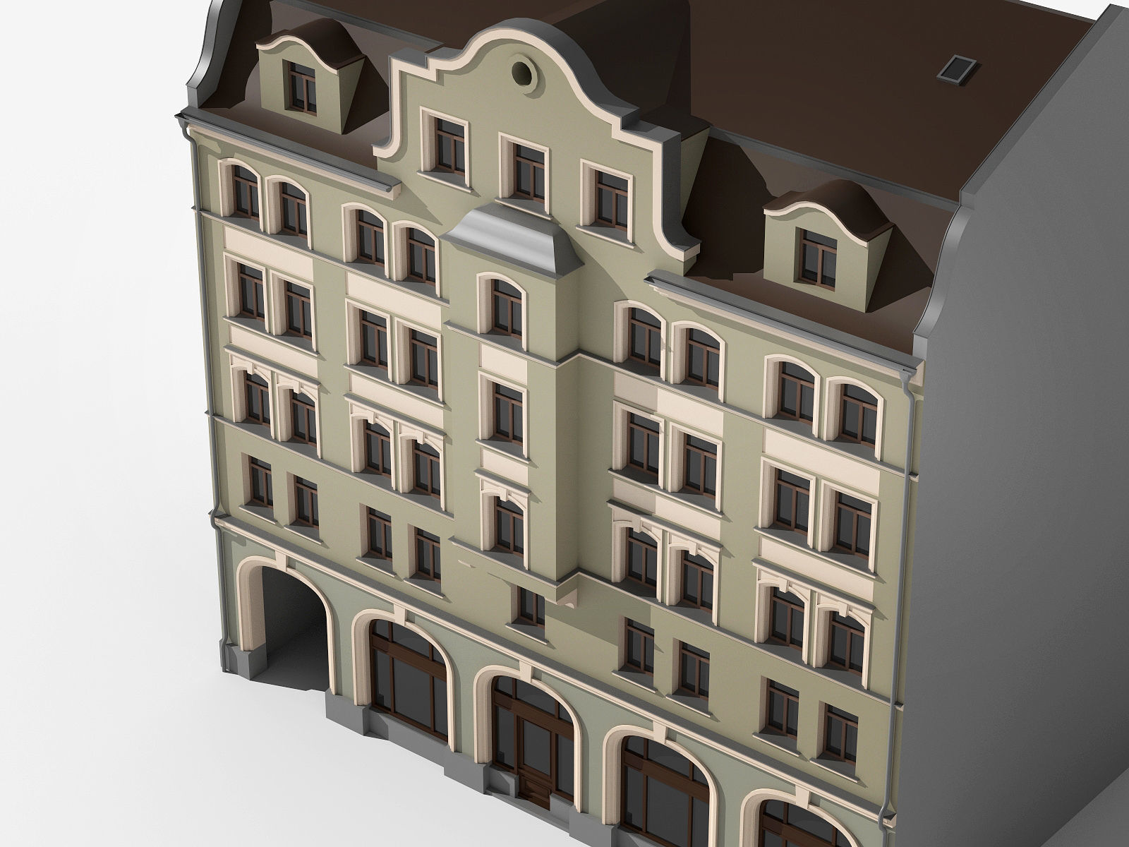 European residence 04 Low-poly 3D model_3
