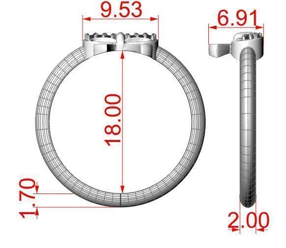 Ring bow 3D print model_9