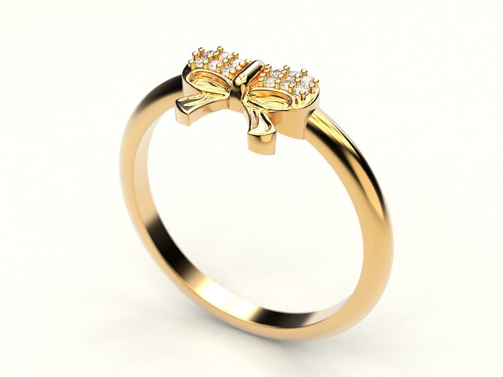 Ring bow 3D print model_4