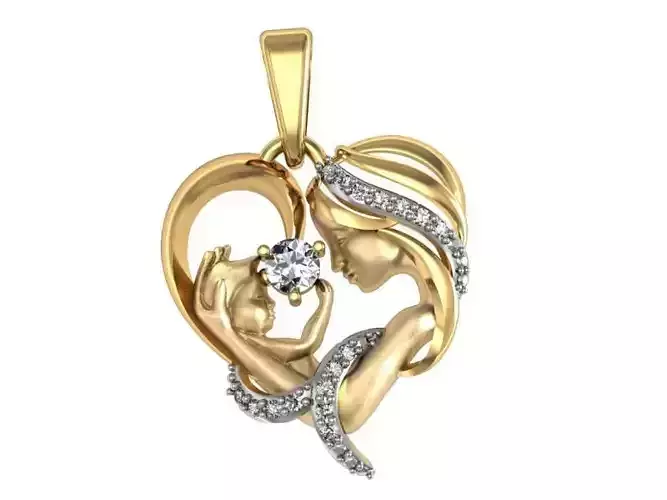 Pendant heart 3D print model