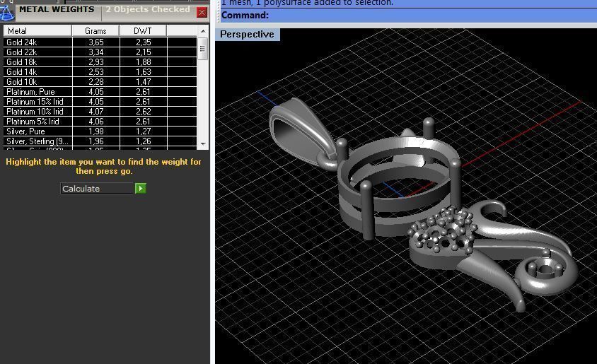 Pendant diamonds cat 3D print model_2