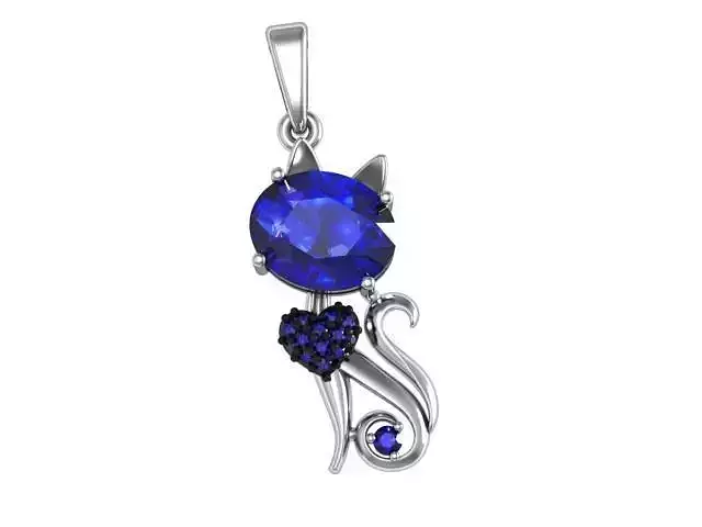 Pendant diamonds cat 