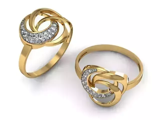 Ring crescent set
