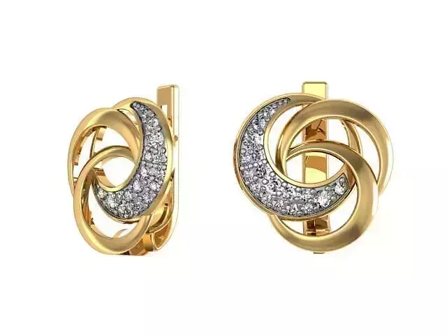 Earrings crescent set