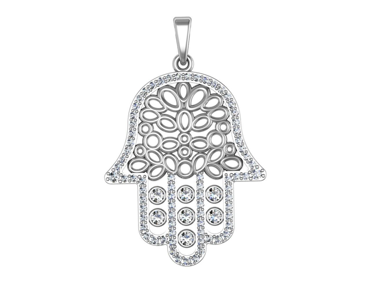 Pendant Hamsa 3D print model_1