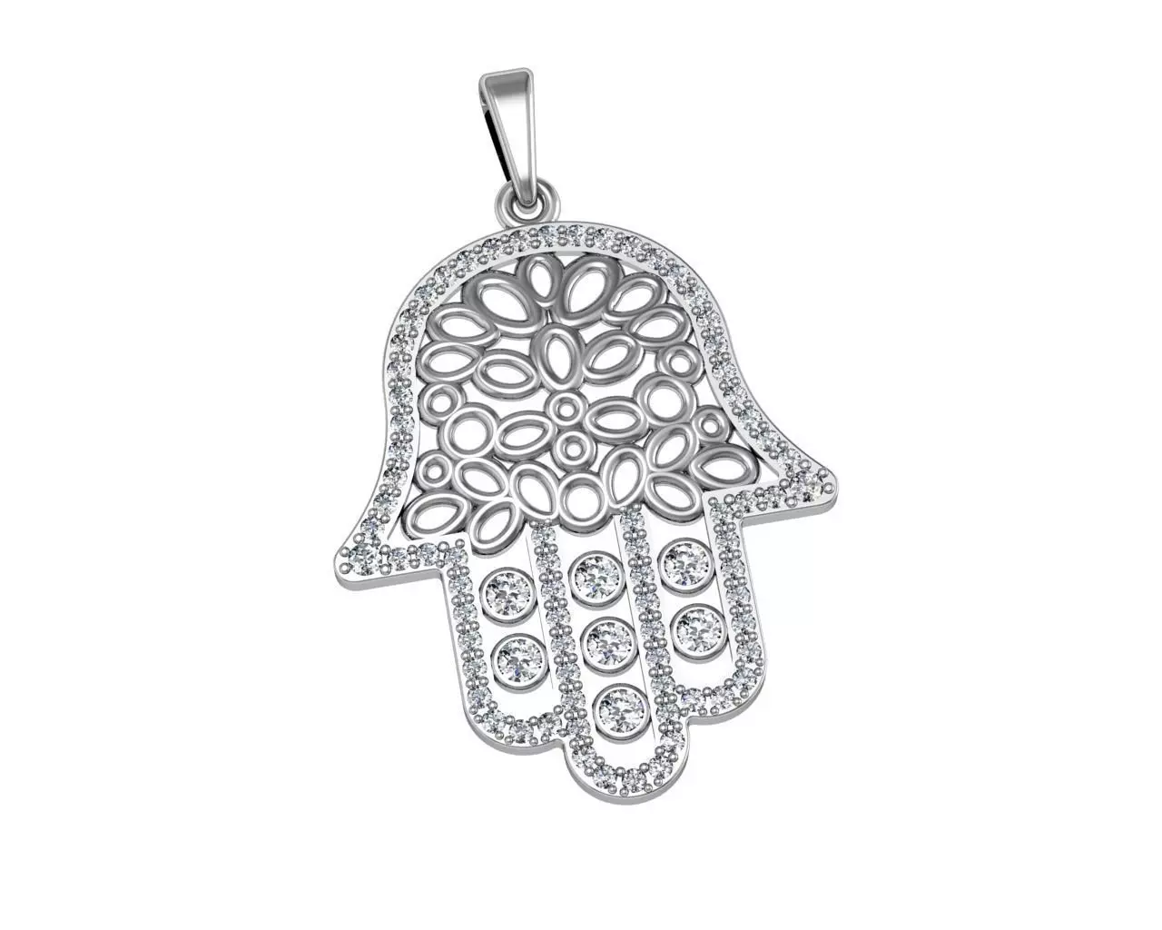 Pendant Hamsa 3D print model_0