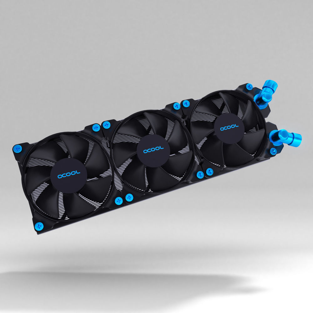 Radiator cooling panel for computer 3D model_1